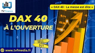 Erick Sebban : « DAX 40 : La messe est dite »