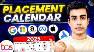 Placement \u0026 Internship Calendar 2025 | Off-Campus Hiring | Google, Amazon, Microsoft