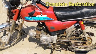 complete Restoration 70cc bike || Honda CD70 2007 model complete restoration