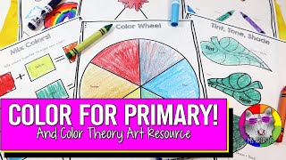Color Wheel and Color Art Lessons, Activities & Art Workbook for Primary, Ms Artastic Art Resources