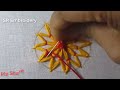 latest hand embroidery circle flower design flower embroidery trick hand embroidery stitch tutorial