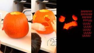 Rage Guy Pumpkin Carving! - A Timelapse
