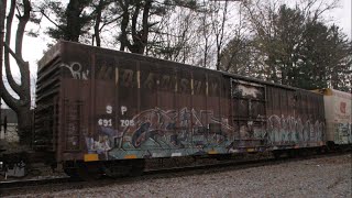 CSX L007 with Southern Pacific insulated boxcar - 11/23/2022