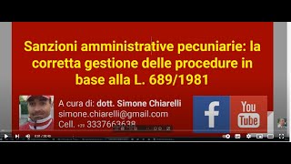 Sanzioni amministrative pecuniarie: gestione delle procedure (18/8/2019)