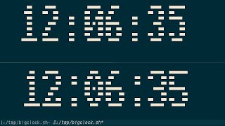 Big clock using PSF console font