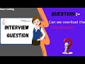 overload constructor in java | interview question | simple example in overload constructor
