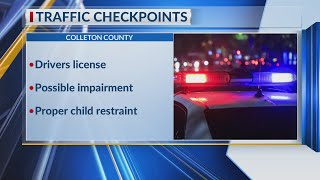 Colleton County to conduct traffic checkpoints this weekend