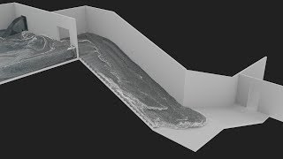 Flood Simulation. FLIP Fluids addon. Blender