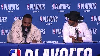 James Harden & Chris Paul Postgame Interview - Game 2 | Rockets vs Warriors | 2019 NBA Playoffs