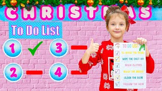 Ksysha decorates a Christmas tree with a Christmas to-do list | Ksysha Kids TV