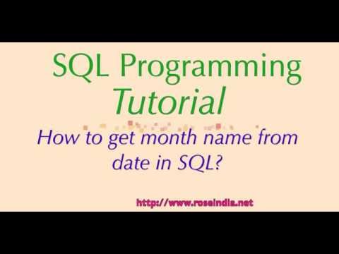How to get month name from date in SQL? How to get month name from date in SQL?