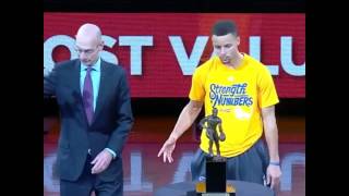 Commissioner Adam Silver Leaves Steph Curry Hanging At MVP Presentation 2016