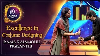 Prasanthi at JFW Achievers Awards 2017 | Excellence in Costume Designing for Baahubali Movie | JFW