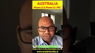 PharmD & PharmD ( PB ) AUSTRALIA PHARMACIST | doctor of pharmacy | Become a Pharmacist in Australia