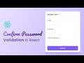 Password And Confirm Password Validation in React JS