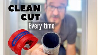 KNIPEX BIX plastic pipe cutter review and demonstration