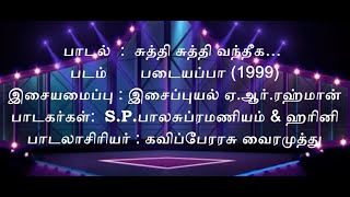 SUTHI SUTHI VANDHEEHA KARAOKE  FOR FEMALE சுத்தி சுத்தி வந்தீக  பெண் பாடகர்களுக்கான கரோக்கி