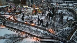 Edmonton Alberta 4K Drone Footage December 2022