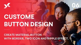 Buttons with border and two icons | By Appxcode
