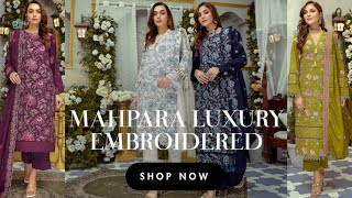 MAHNUR By ماه پاره Luxury Embroidered Karandi Collection 2022