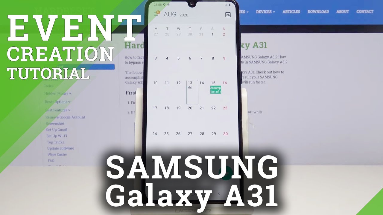 How To Add Event To Calendar In SAMSUNG Galaxy A31 – Customize Calendar ...