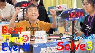 16 Sec Twice! My Fastest Rubik's Cube Record - XMUM Cube Open 2025 (by 8 years old)