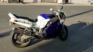 1998 Suzuki GSXR 1100 Yoshimura Exhaust Startup and Rev