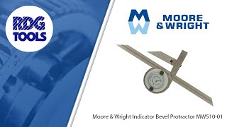 Moore \u0026 Wright Indicator Bevel Protractor MW510-01 (RDG TOOLS)