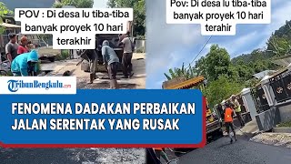 Viral! Fenomena Perbaikan Jalan Serentak di Beberapa Desa, Prabowo Bikin Kades Ketar-ketir?