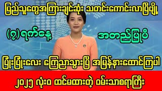 Khit thit Channel သတင်းဌာန၏ ၇ရက်နေ့ နေ့လယ်၁နာရီ သတင်းထူး တင်ဆက်မှု အစီအစဉ်