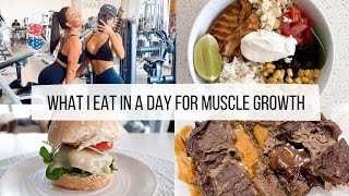 What I eat in a day to gain muscle | Lower body workout