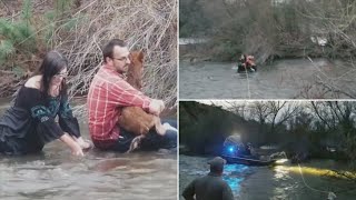 RAW VIDEO: MCSO rescues couple, horse in Salt River