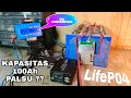 PEMBUKTIAN !!! Beli BEKAS Baterai lifepo4 100ah emang ASLi ?? 100ah ??  beneran ??