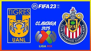 Tigres UANL vs Club Deportivo Guadalajara (Liga BBVA) Fifa 23 Gameplay Highlights (No Commentary)