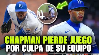 AROLDIS CHAPMAN PIERDE JUEGO POR ERROR Y MALA DEFENSA DE SU EQUIPO, ROYALS VS DIAMONDBACKS- MLB