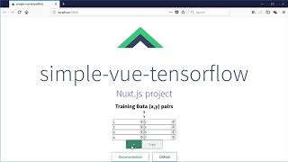 Creating a tensorflow.js + vue.js simple application in javascript