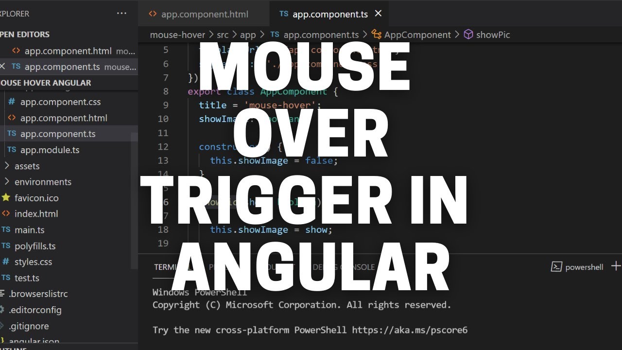 The Mouseover Hover Event In Angular - Mouseover And Mouseout Event ...