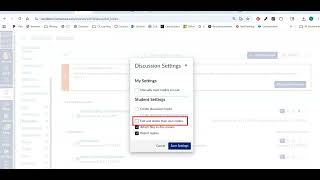Canvas Discussions- Settings and Features