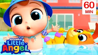 Bingo's Swimming Song 🐶 Bingo and Baby John | Little Angel - Nursery Rhymes and Animal Kids Songs