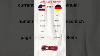 1000 Wörter lernen Folie 1#deutsch #a1 #b1 ( Deutsch Lernen )