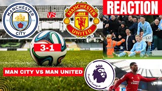 Man City vs Manchester United Live 3-1 Premier League EPL Football Match Score Highlights Derby