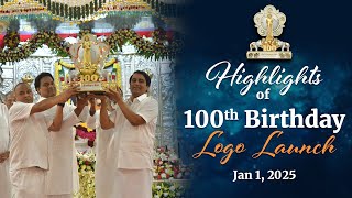 Snippets of the 100th Birthday Logo Launch at Sai Kulwant Hall, Prasanthi Nilayam | 4K | Jan 1, 2025