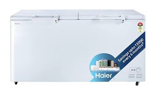 Haier HFC-500DM5-5 star rating double door hard top model, Convertible with Inside metal liner White