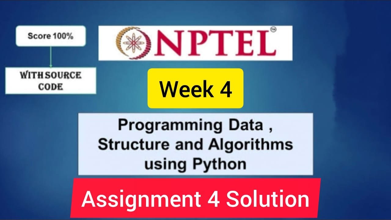 рџ ґprogramming Data Structure And Algorithms Using Python Week 4