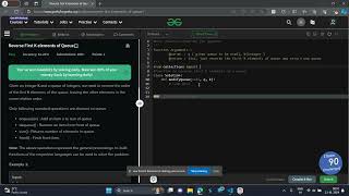 Reverse First K elements of Queue geeks for geeks python solution | problem of the day potd python