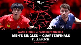 FULL MATCH | Wang Chuqin vs Patrick Franziska | MS QF | #SingaporeSmash 2025