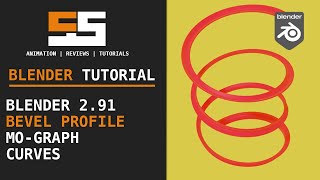Blender 2.91 Curve Bevel Profile -  Mograph Extrude