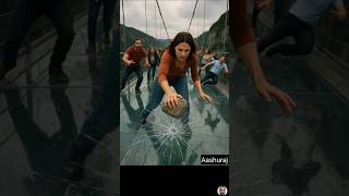 Glass Bridge Prank Gone Wild! 😱 #GlassBridge #Prank #Travel
