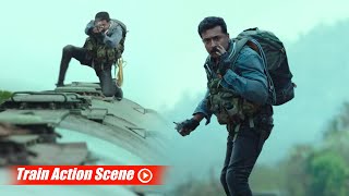 Kaappaan - Train Action Scene | Suriya, Mohanlal, Arya | South Action Movie 2023 #RowdyRakshak