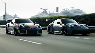 1 Hour | Porsche 992 GT3RS \u0026 GT2RS Morning Drive | 4K